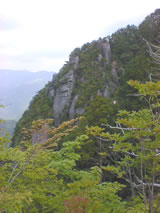 View from the mountain trail below