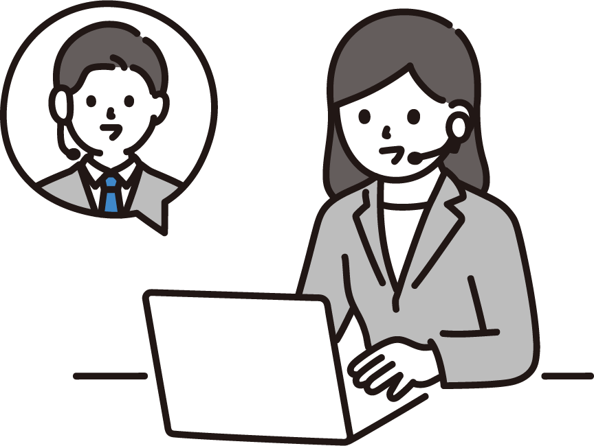 テレワークをする女性